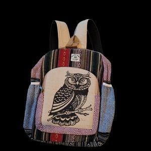 NoHigh quality Hemp and Cotton mixed Rucksack Backpack for men and women
